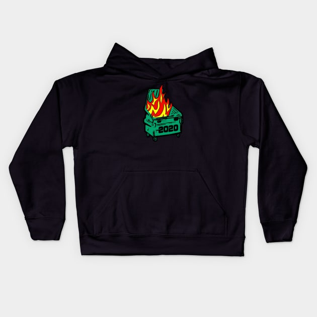 2020 Dumpster Fire Kids Hoodie by tamzelfer